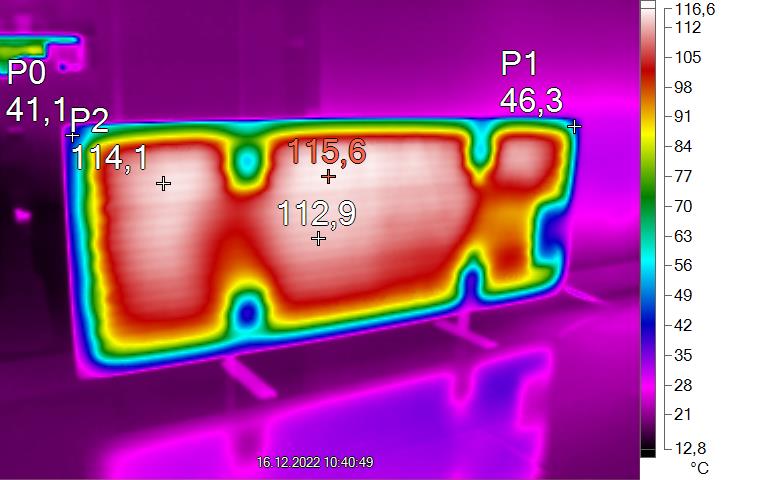 termosnímek infrapanelu 700W